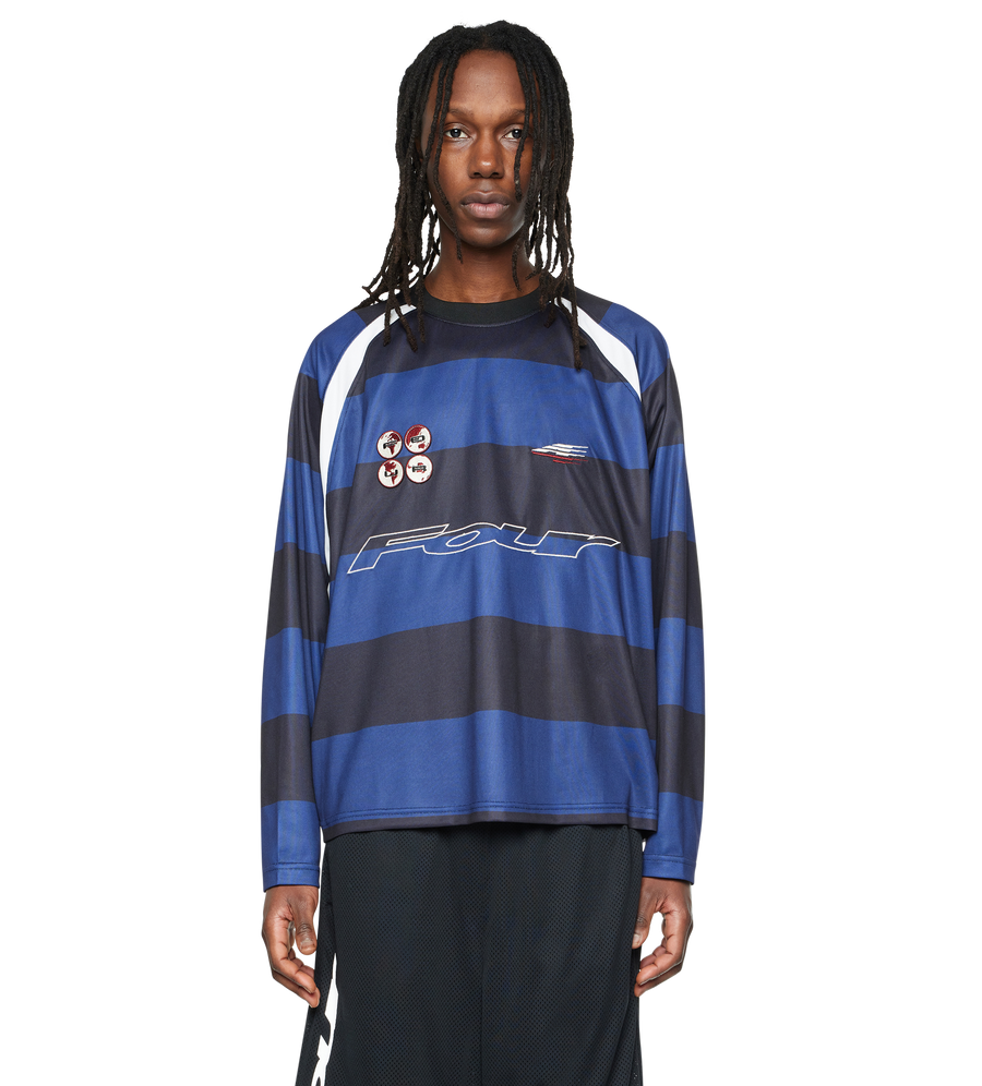 LS Football Shirt Black/ Blue