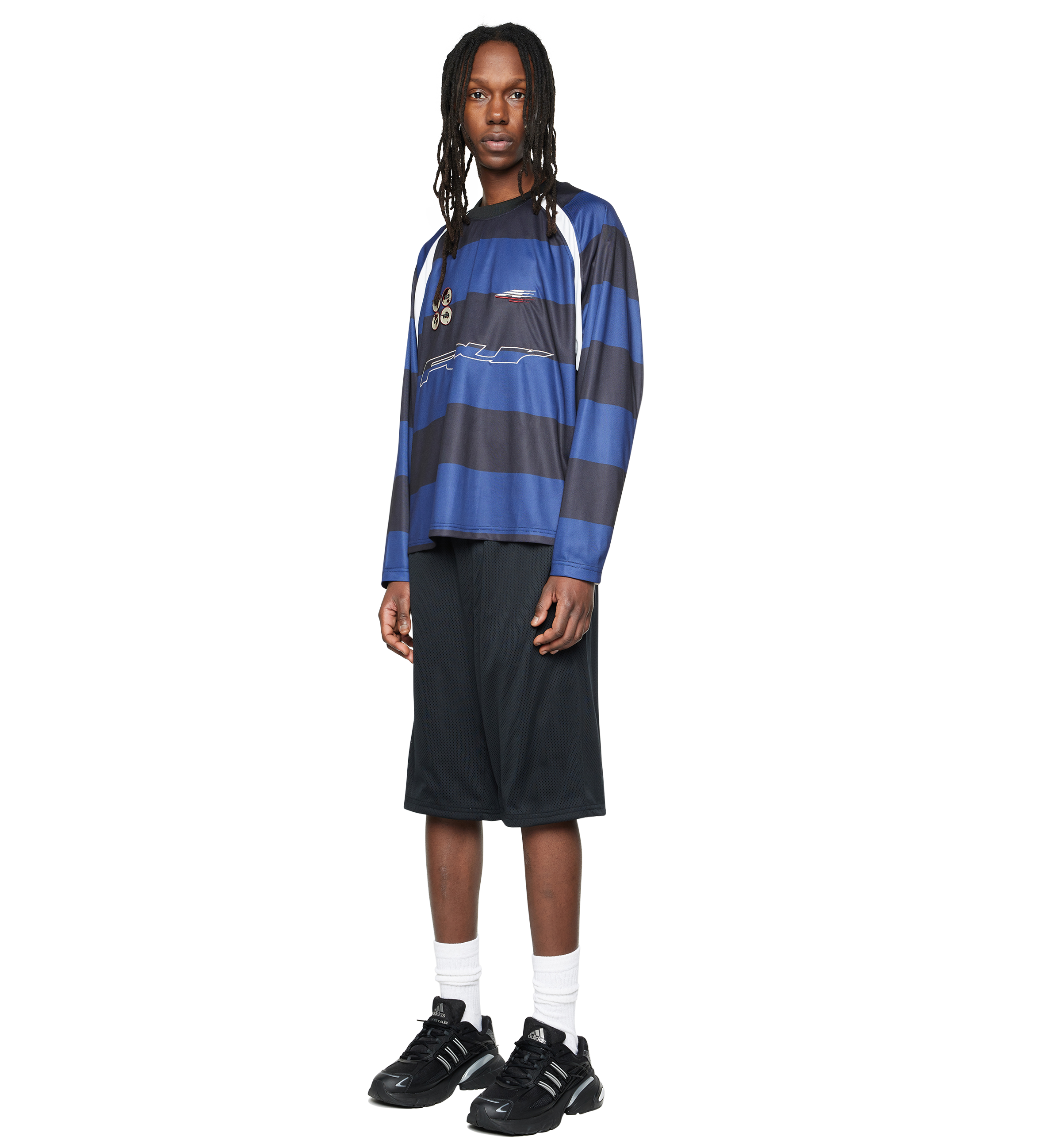 LS Football Shirt Black/ Blue