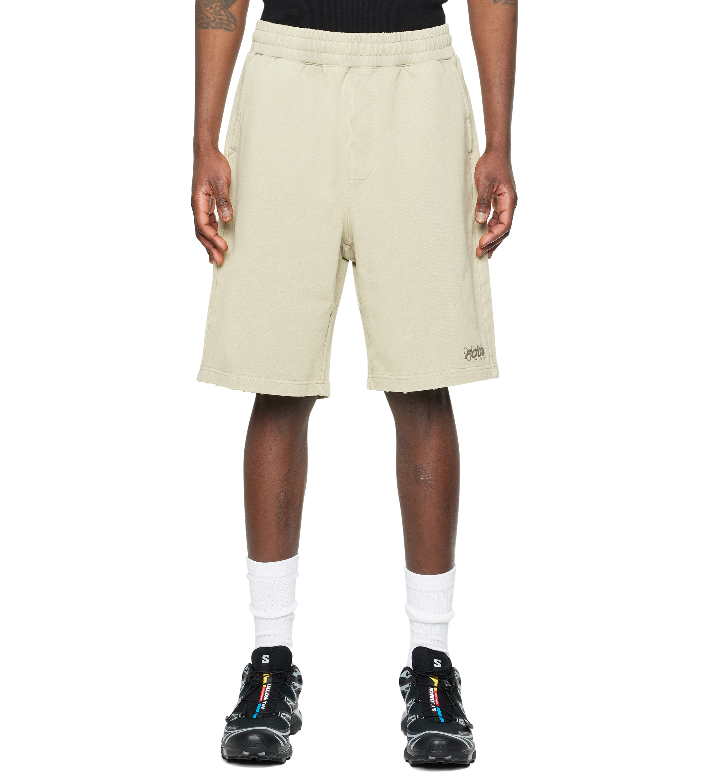 Circles Shorts Washed Oatmeal