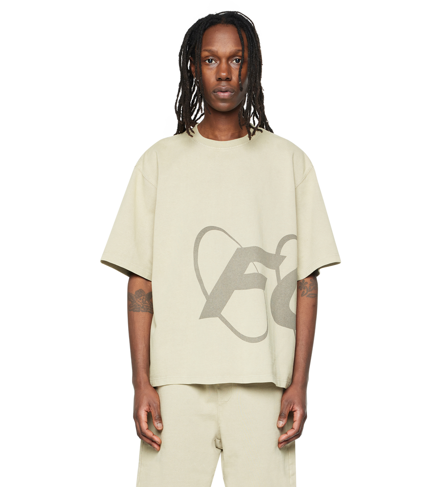 Circles Boxy T-Shirt Washed Oatmeal