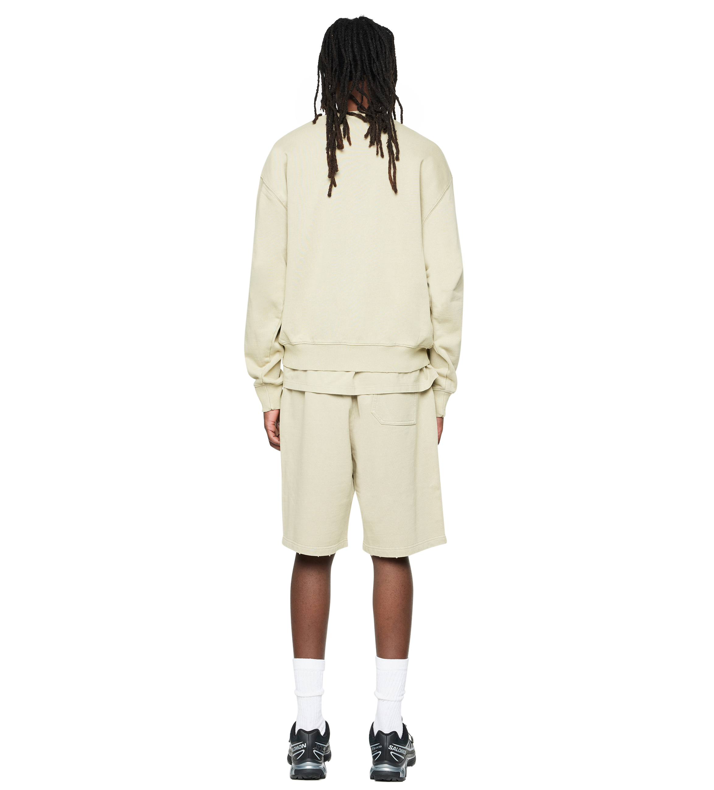 Circles Boxy Crewneck Washed Oatmeal