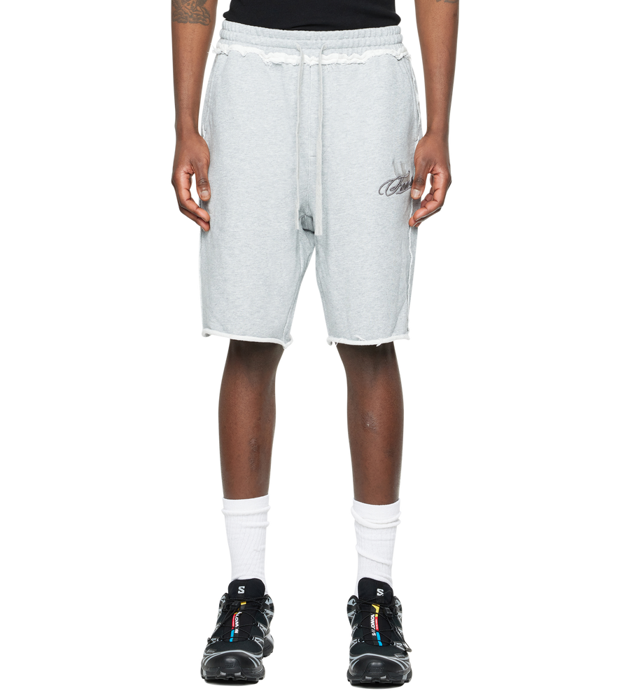 Raw Edge Shorts Grey Melange