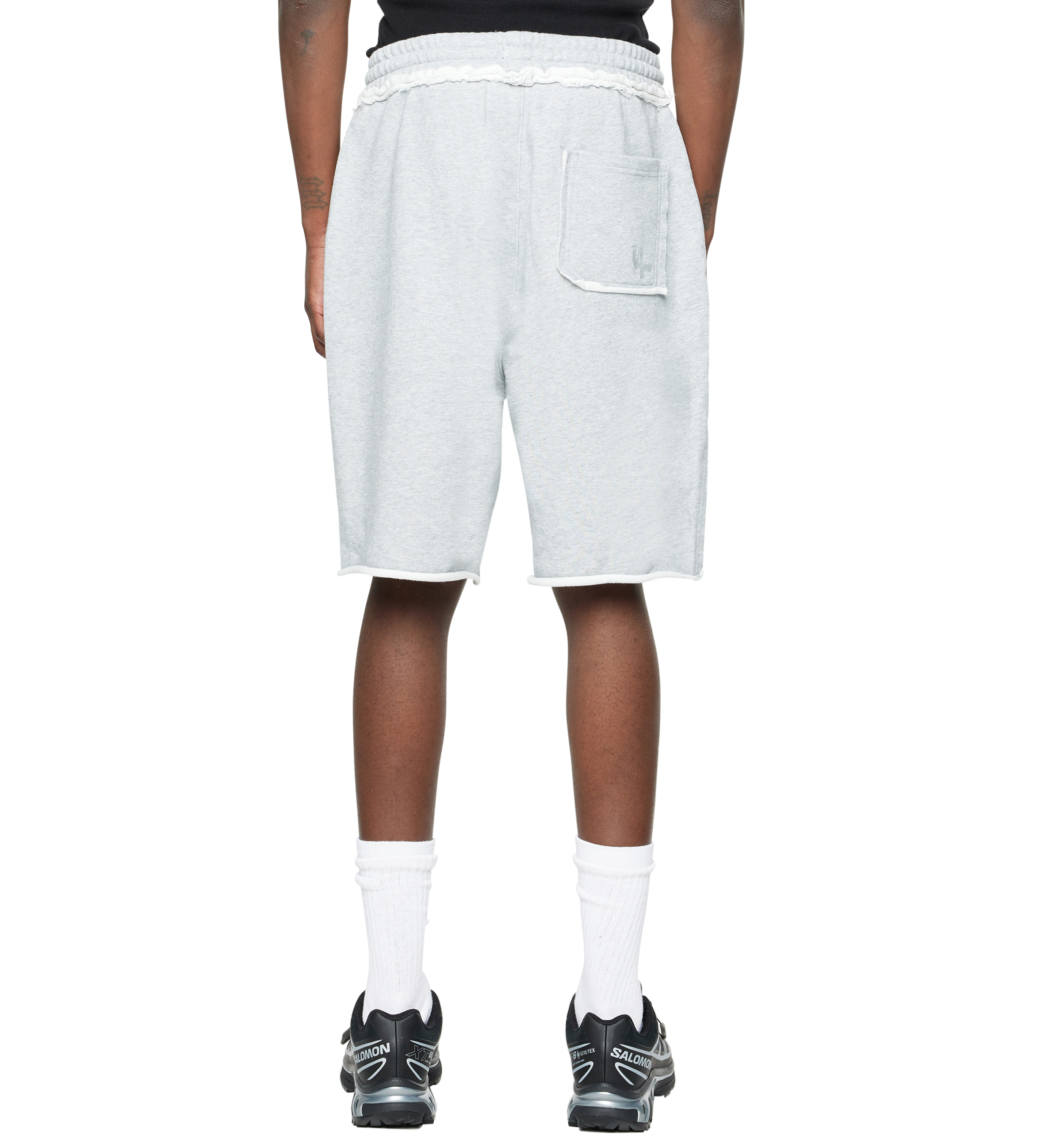 Raw Edge Shorts Grey Melange