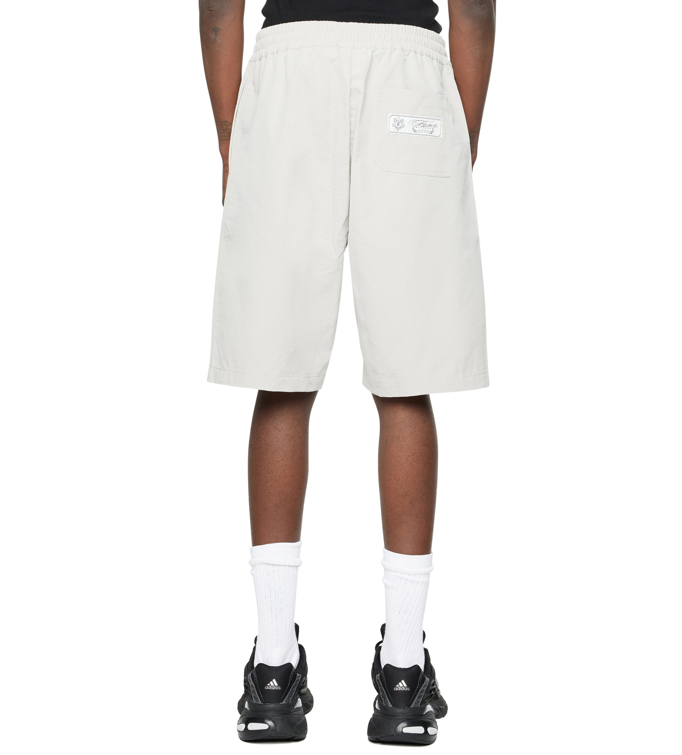 Script Track Shorts Light Grey