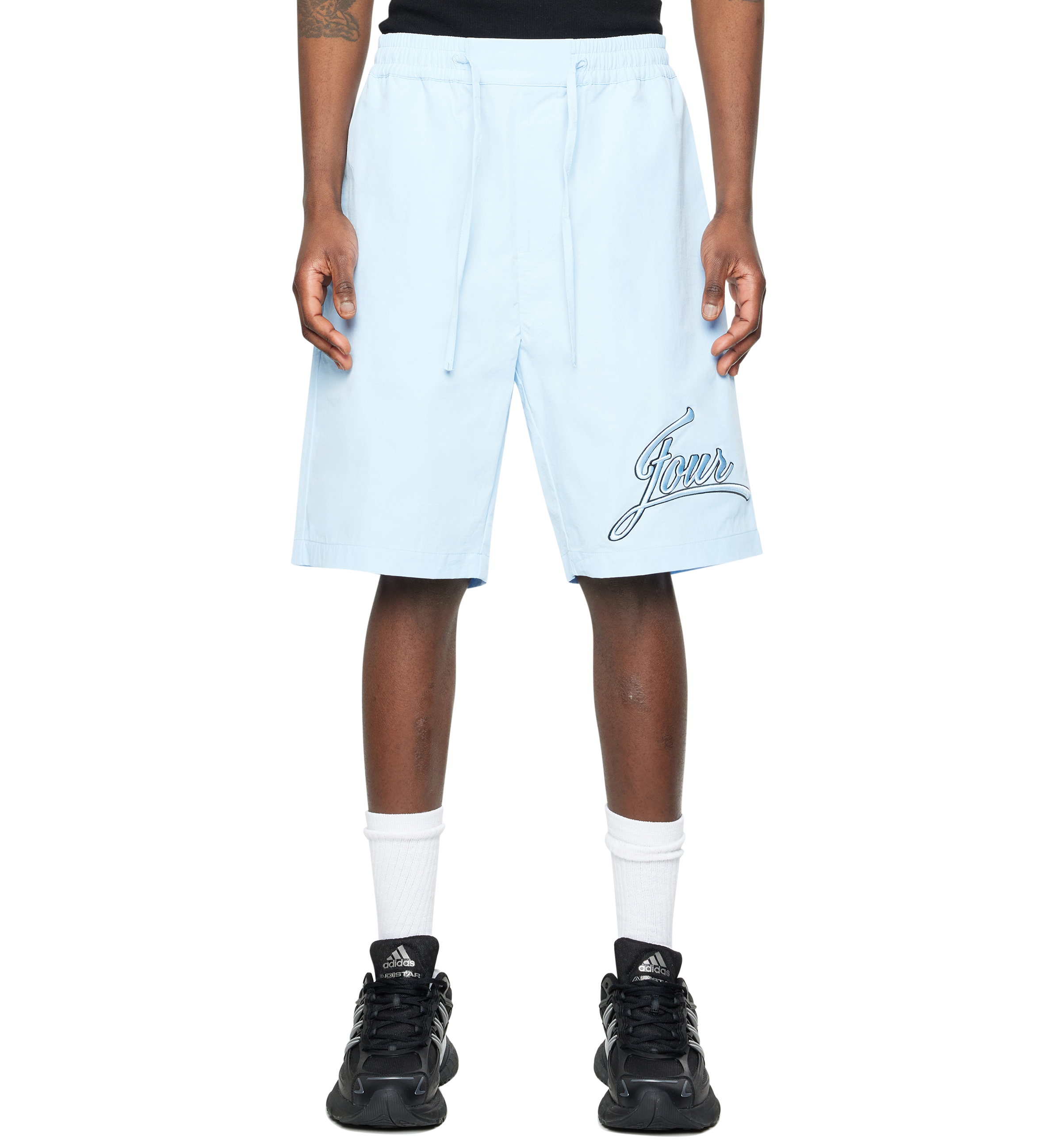 Script Track Shorts Ballad Blue