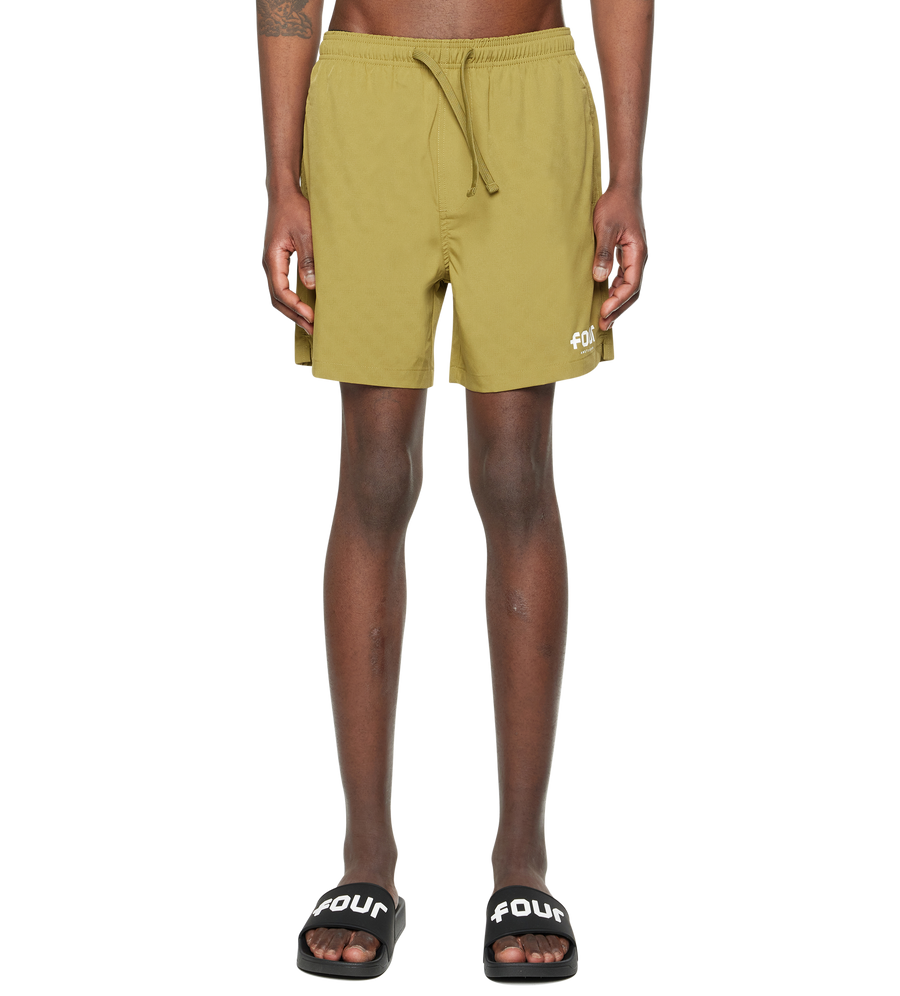 Logo 4AOP Swim Shorts Olive