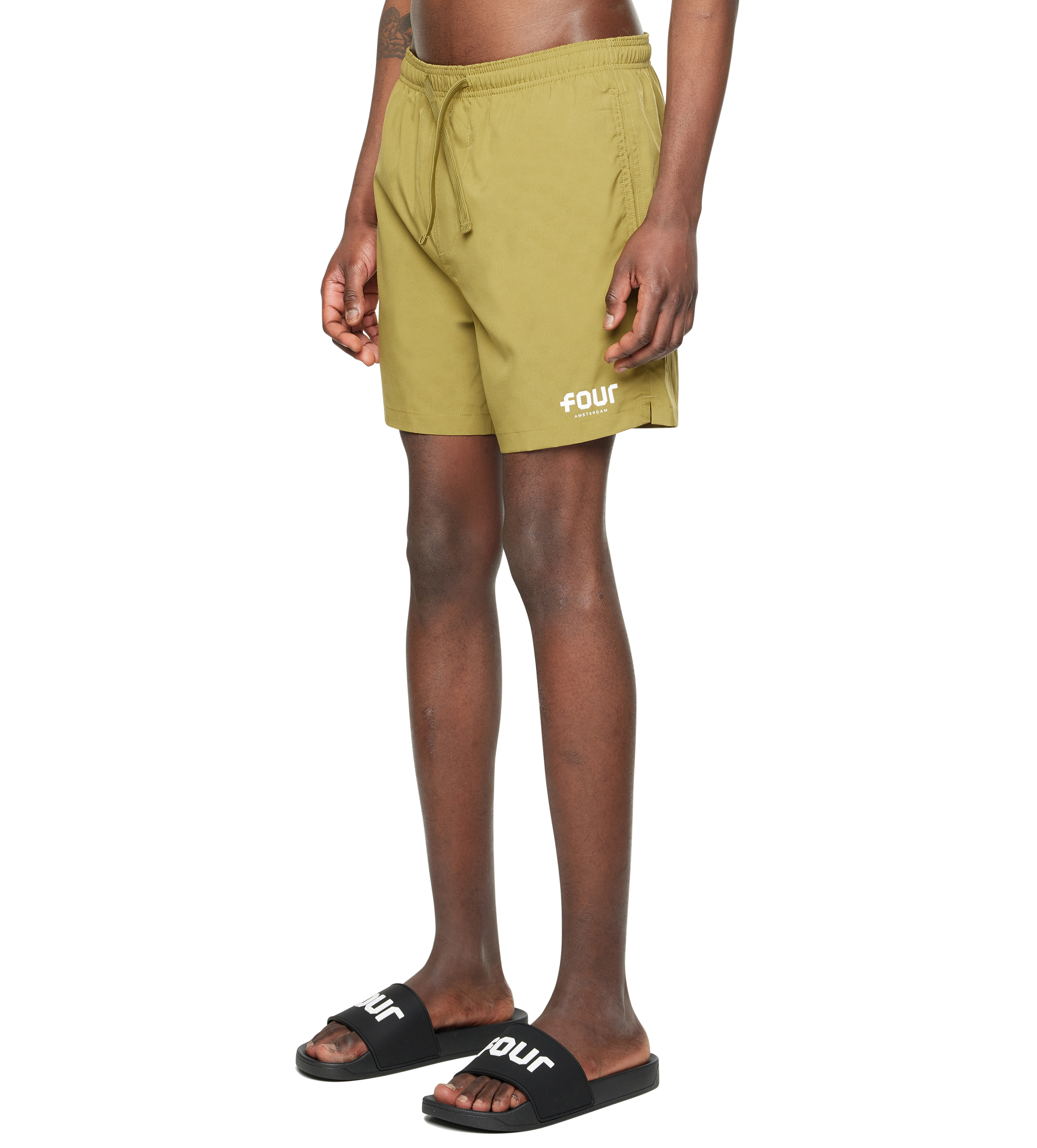 Logo 4AOP Swim Shorts Olive