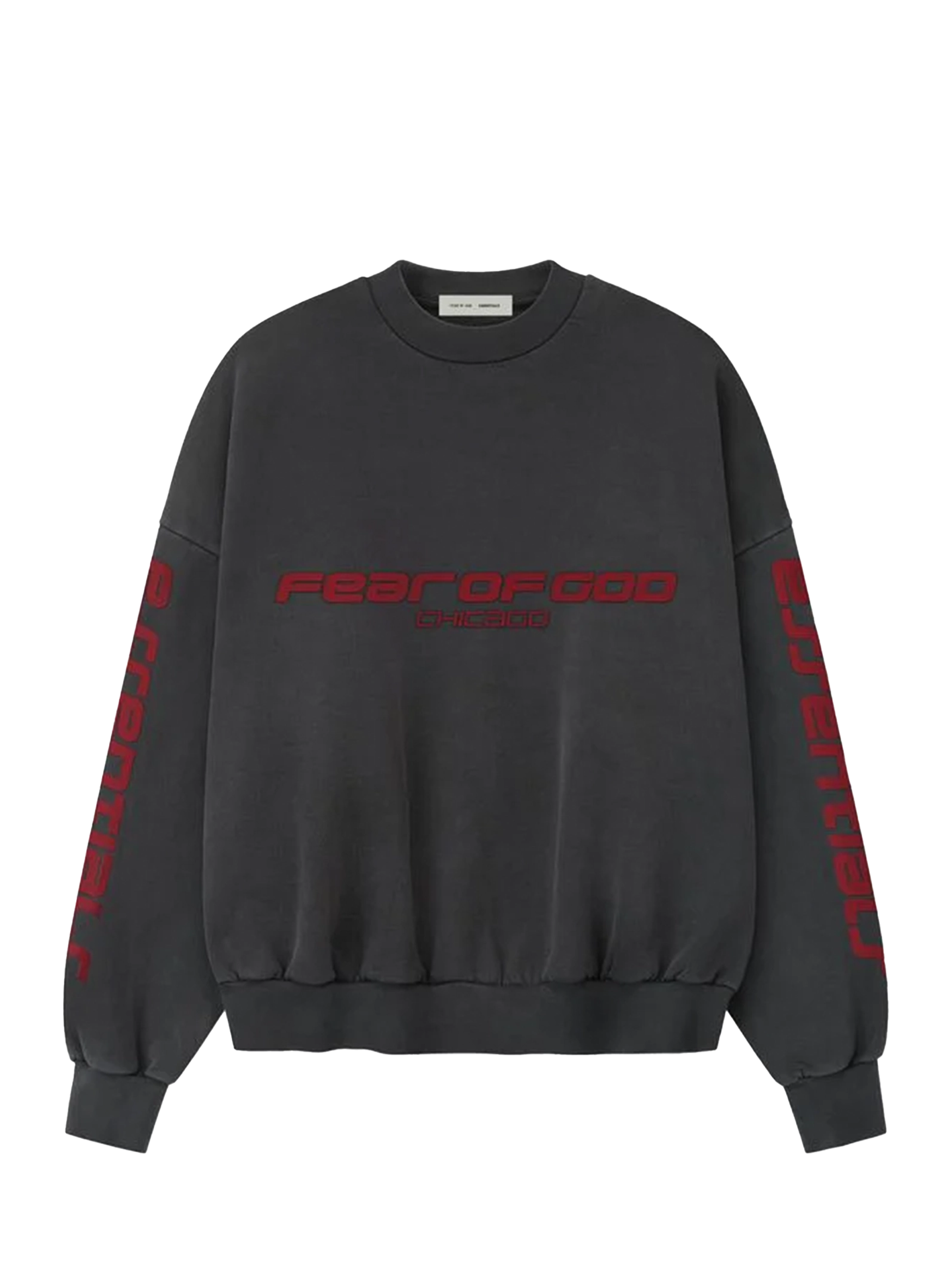 Fear of God Zwaar fleece cropped relaxed sweatshirt in ijzergrijs