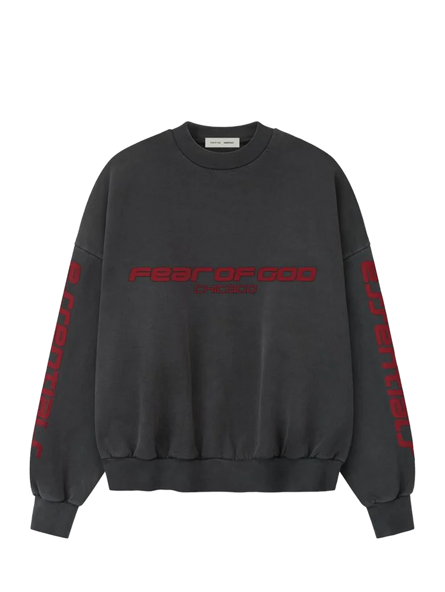 Fear of God Zwaar fleece cropped relaxed sweatshirt in ijzergrijs