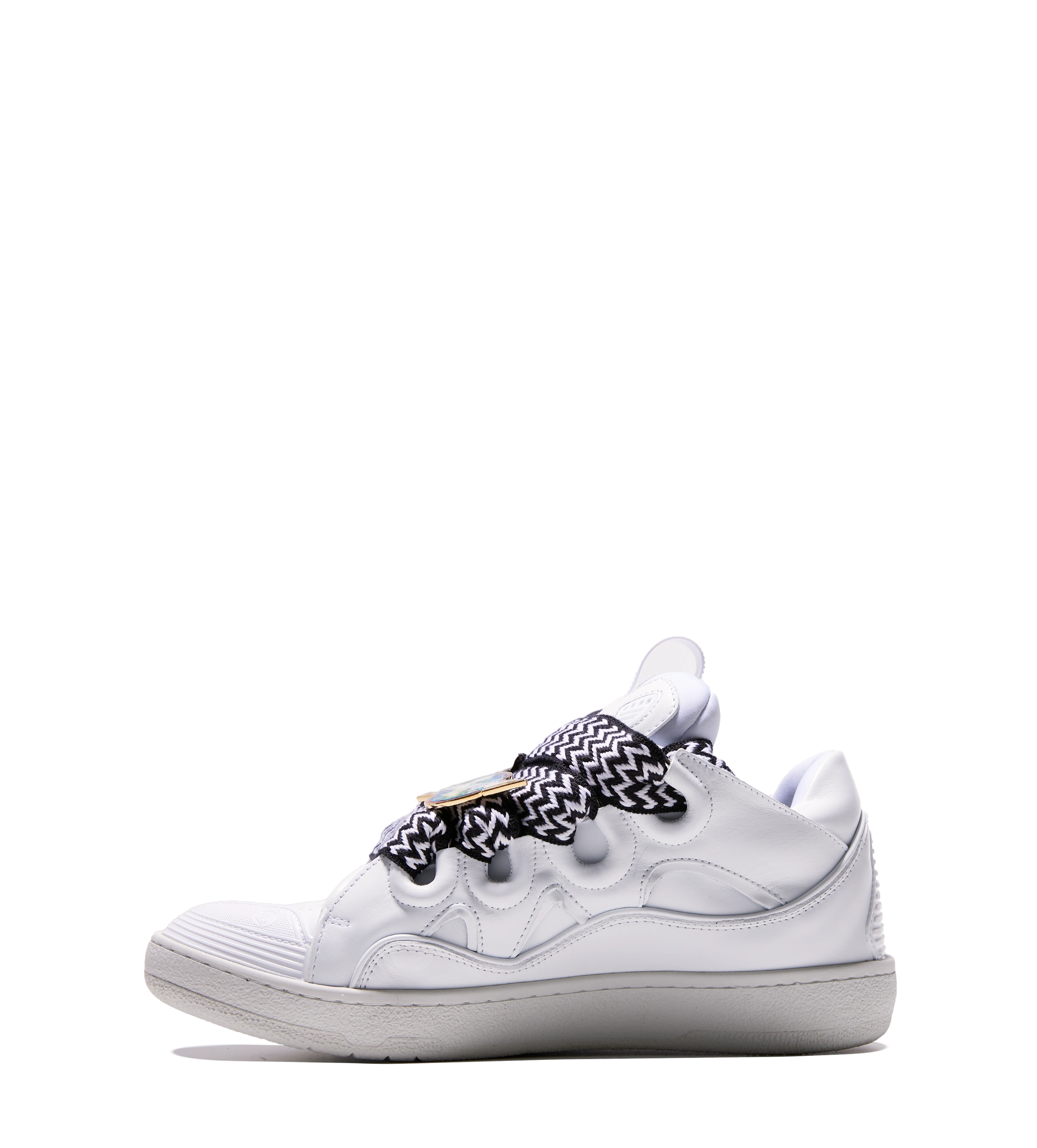 Lanvin X Future Curb 3.0 Leather Sneaker White