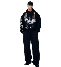 Amsterdam Souvenir Double Layered Hoodie Black