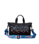 Circles Embroidery Shopper Lapis Blue