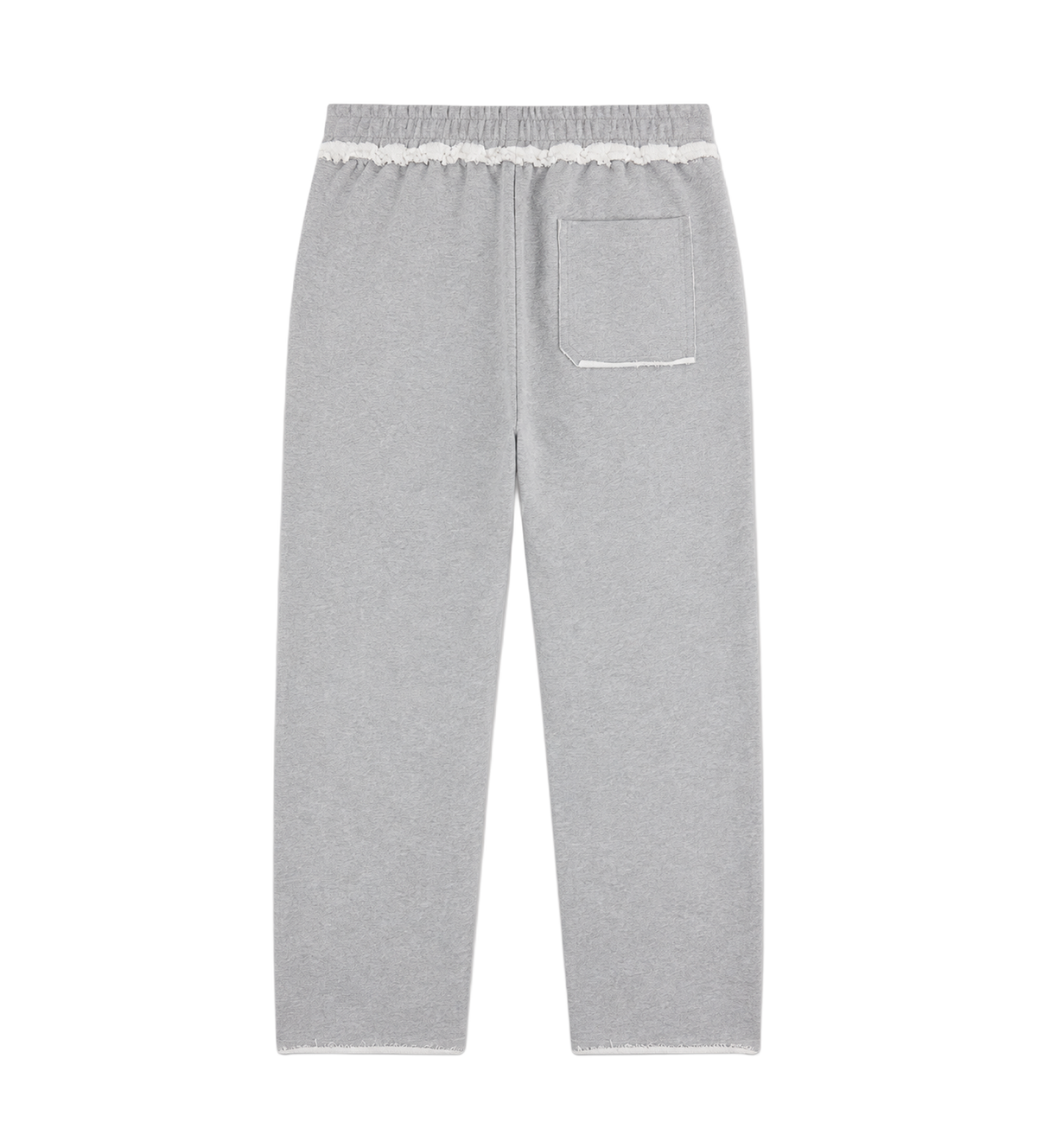 Logo Raw Edge Oversized Sweatpants Grijs Melange