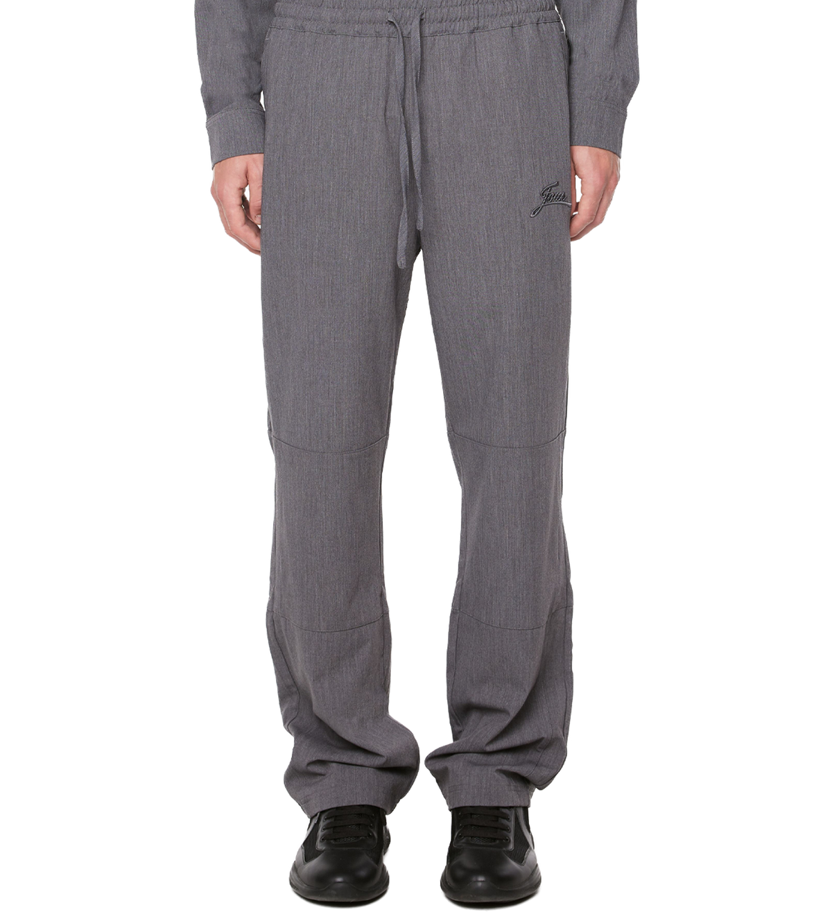 Script Logo Suit Trousers Dark Grey