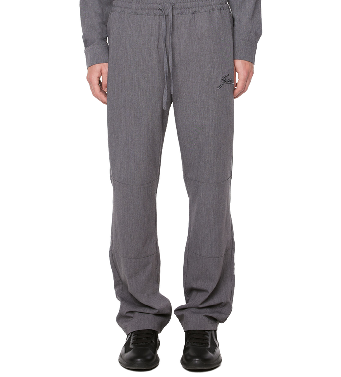 Script Logo Suit Trousers Dark Grey