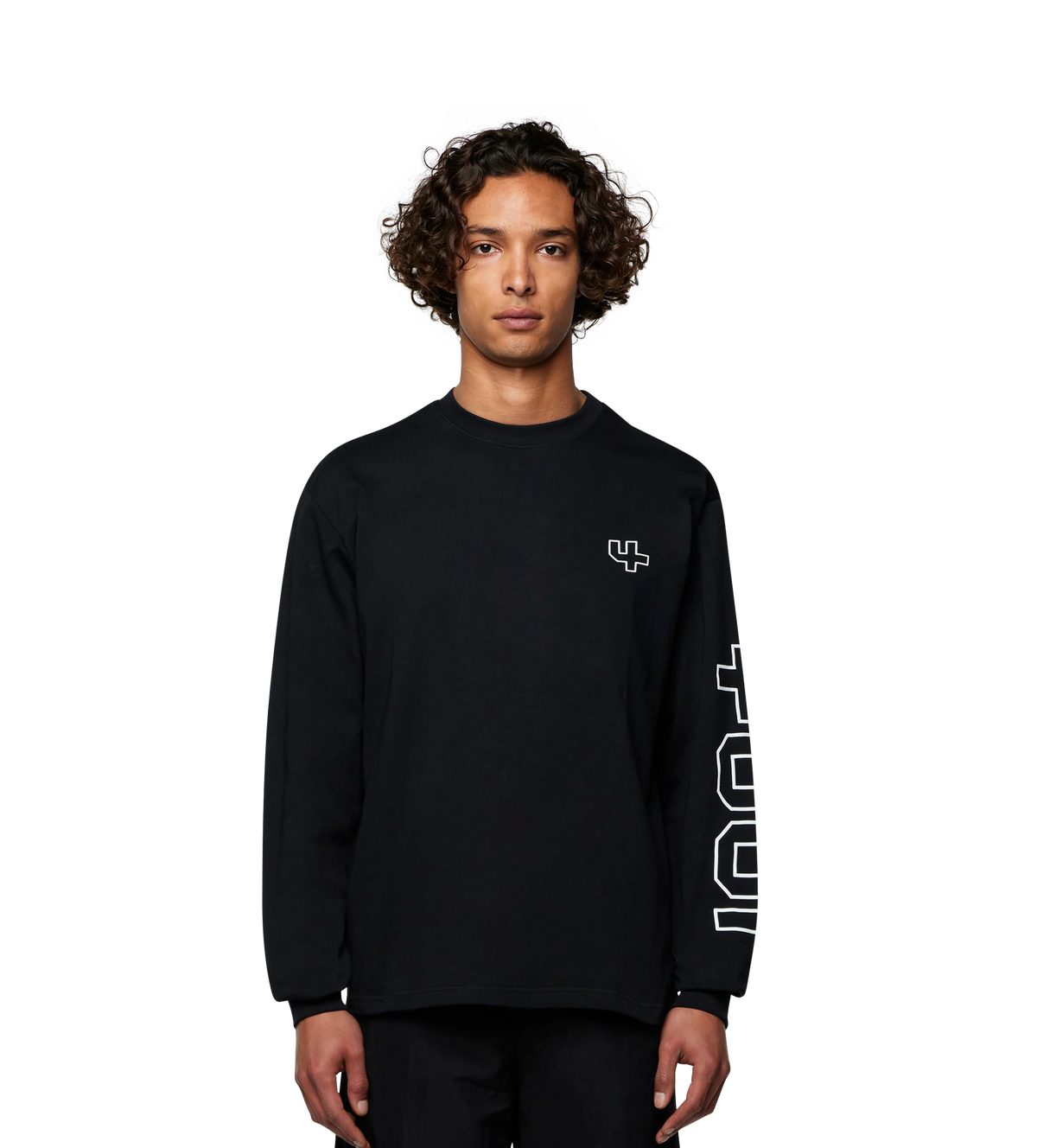 Outline Longsleeve T-shirt Black