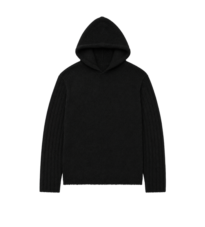 Hooded Cashmere & Silk Sweater Black