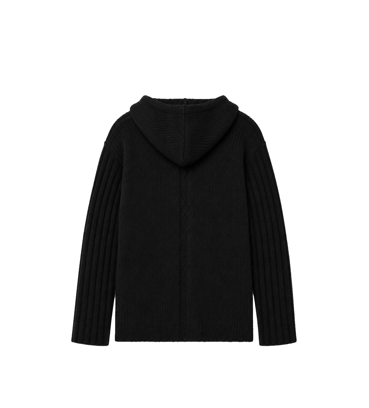 Hooded Cashmere & Silk Sweater Black