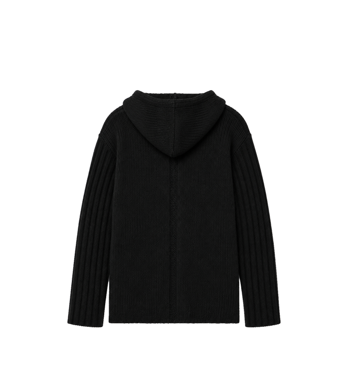 Hooded Cashmere & Silk Sweater Black