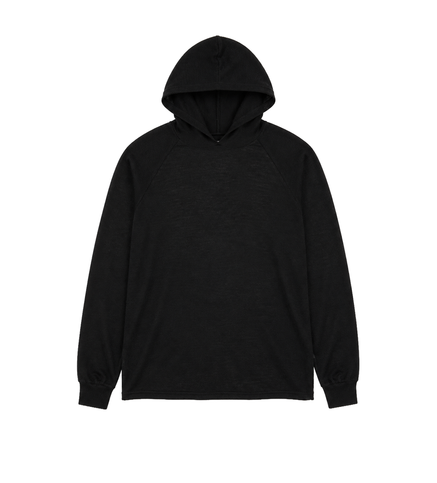 Oversized Knitted Hoodie Black