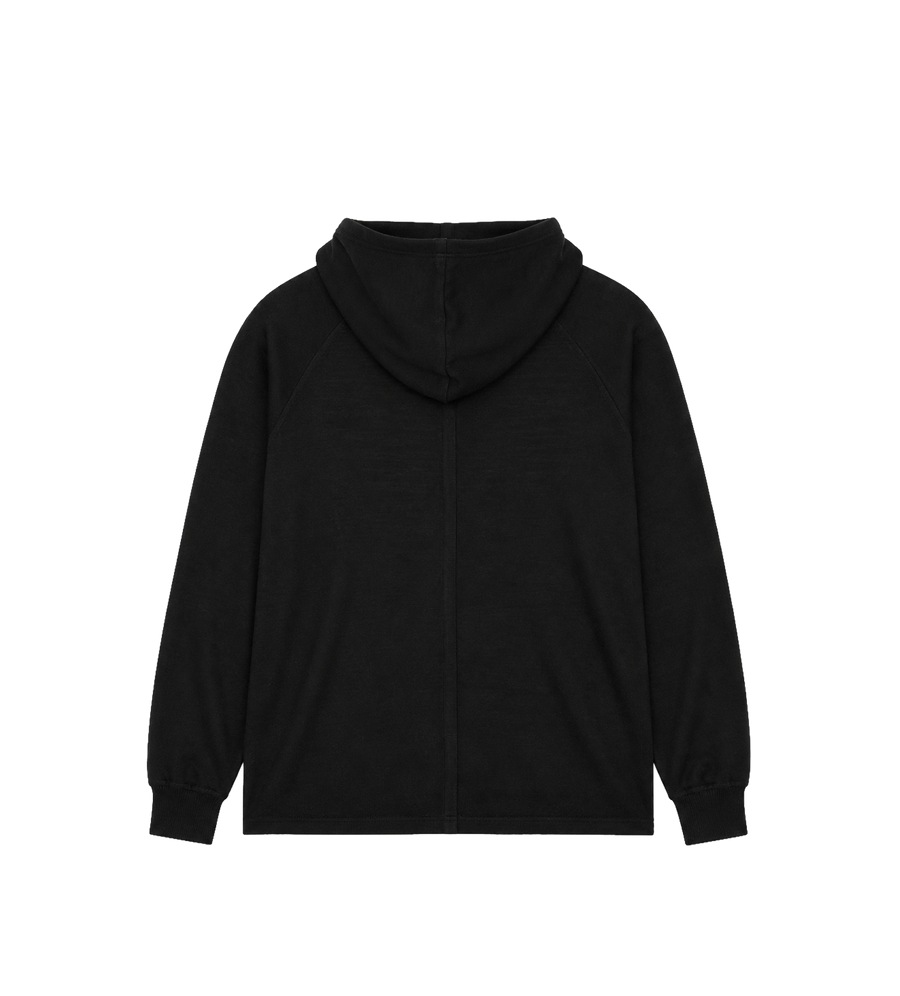 Oversized Knitted Hoodie Black