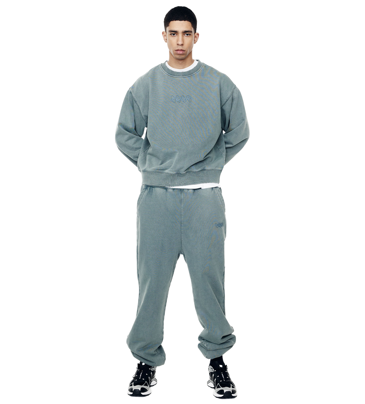Circles Crewneck Washed Green