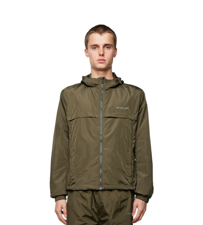 Sport Windbreaker Nylon Jacket Moss Green