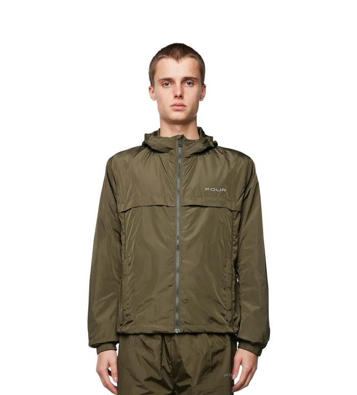 Sport Windbreaker Nylon Jacket Moss Green