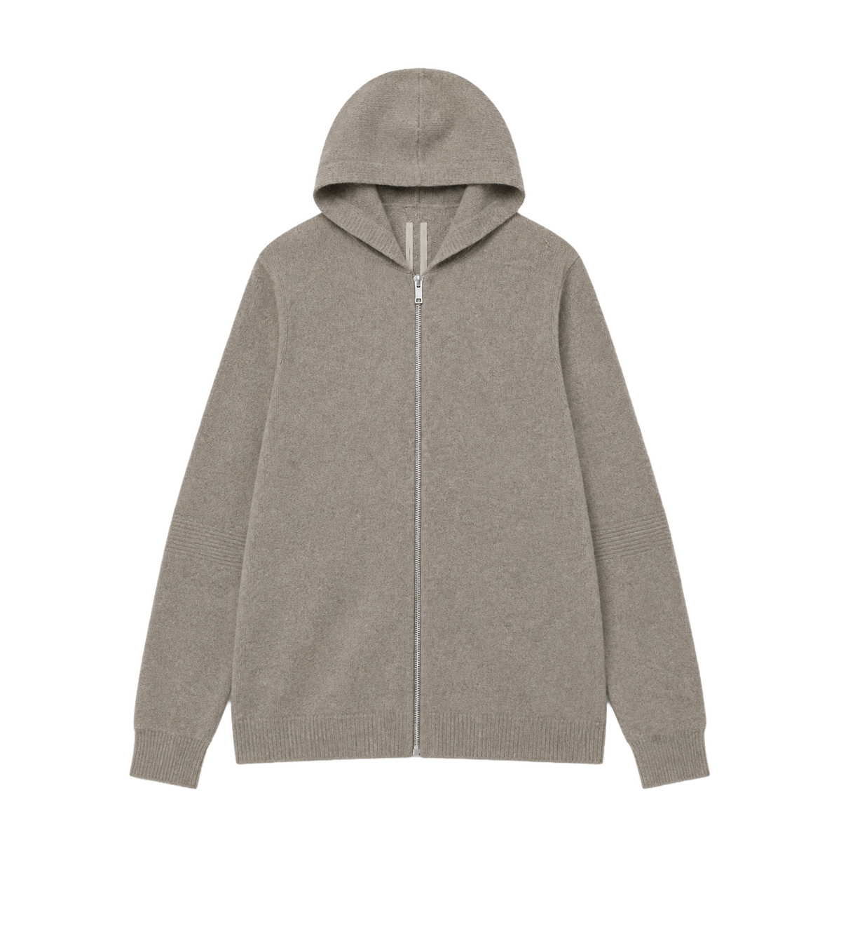 Cashmere Zip-Up Hoodie Beige