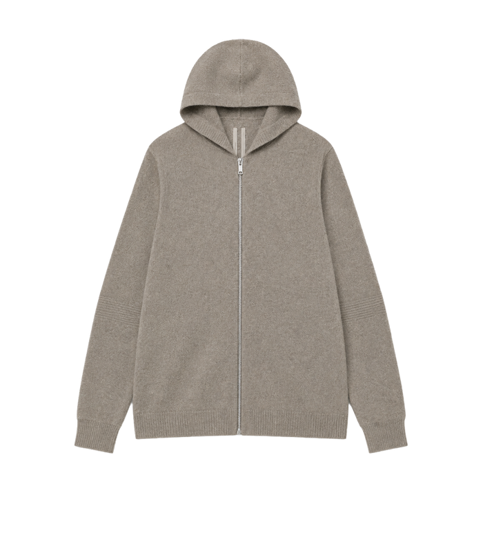 Cashmere Zip-Up Hoodie Beige