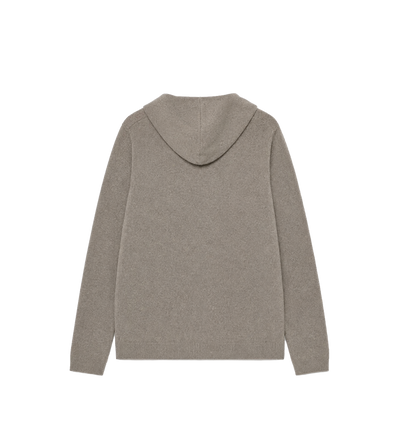 Cashmere Zip-Up Hoodie Beige