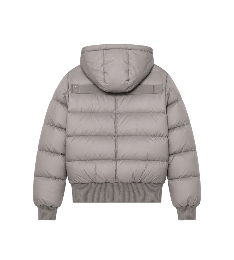 Tower Nylon Duvet Hooded Down Jacket Steel