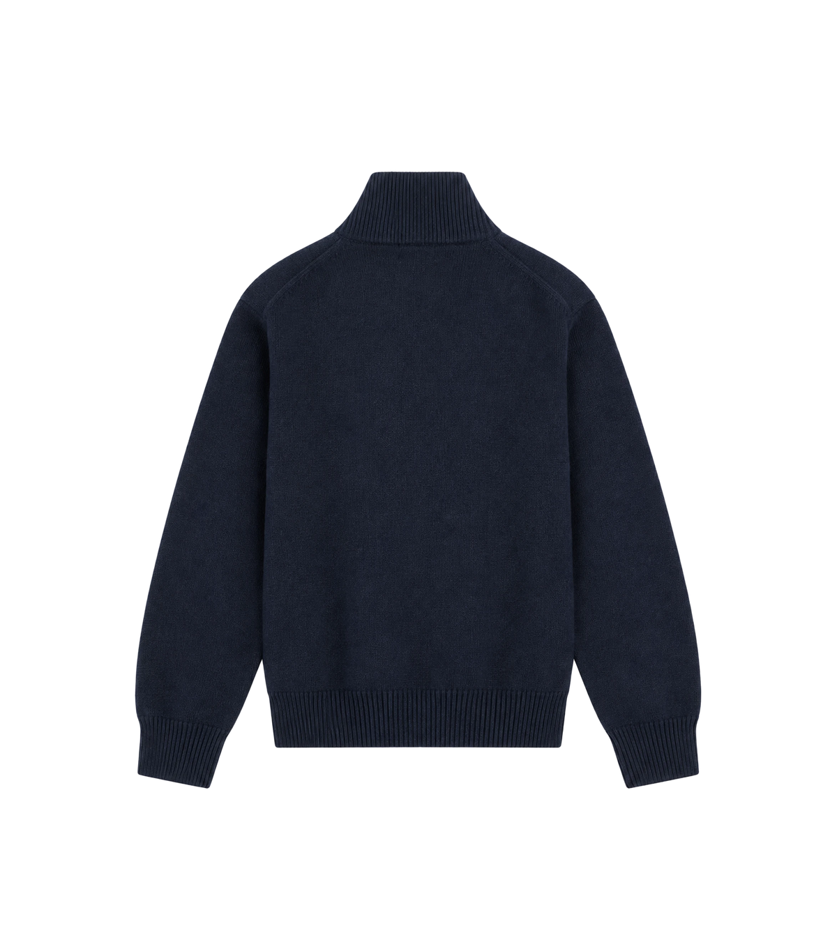 Knitted Zip Up Dark Navy/ White