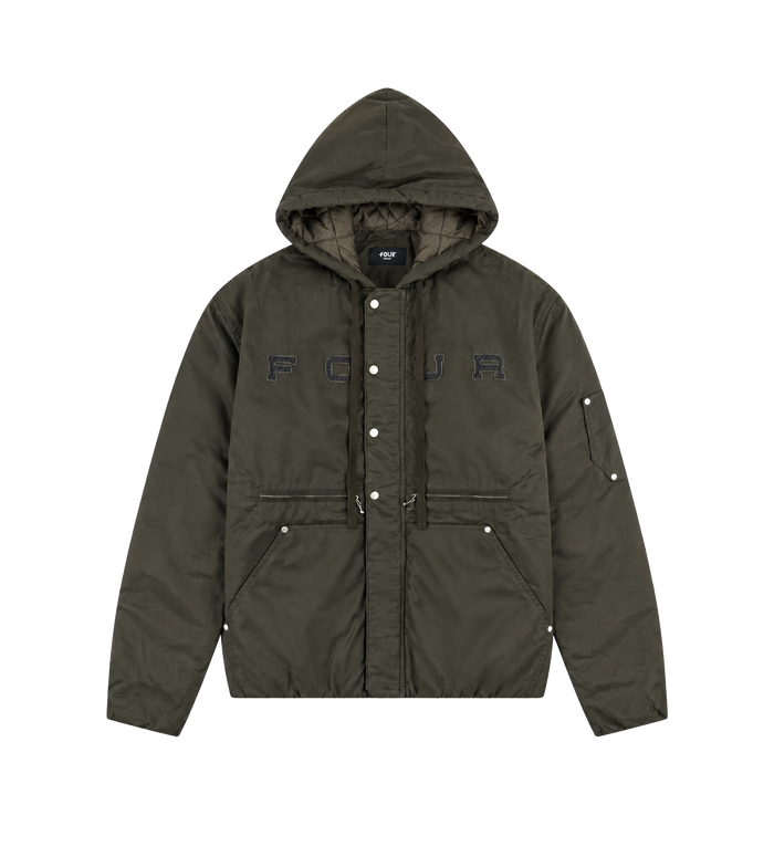 Logo Double Layered Jacket Green