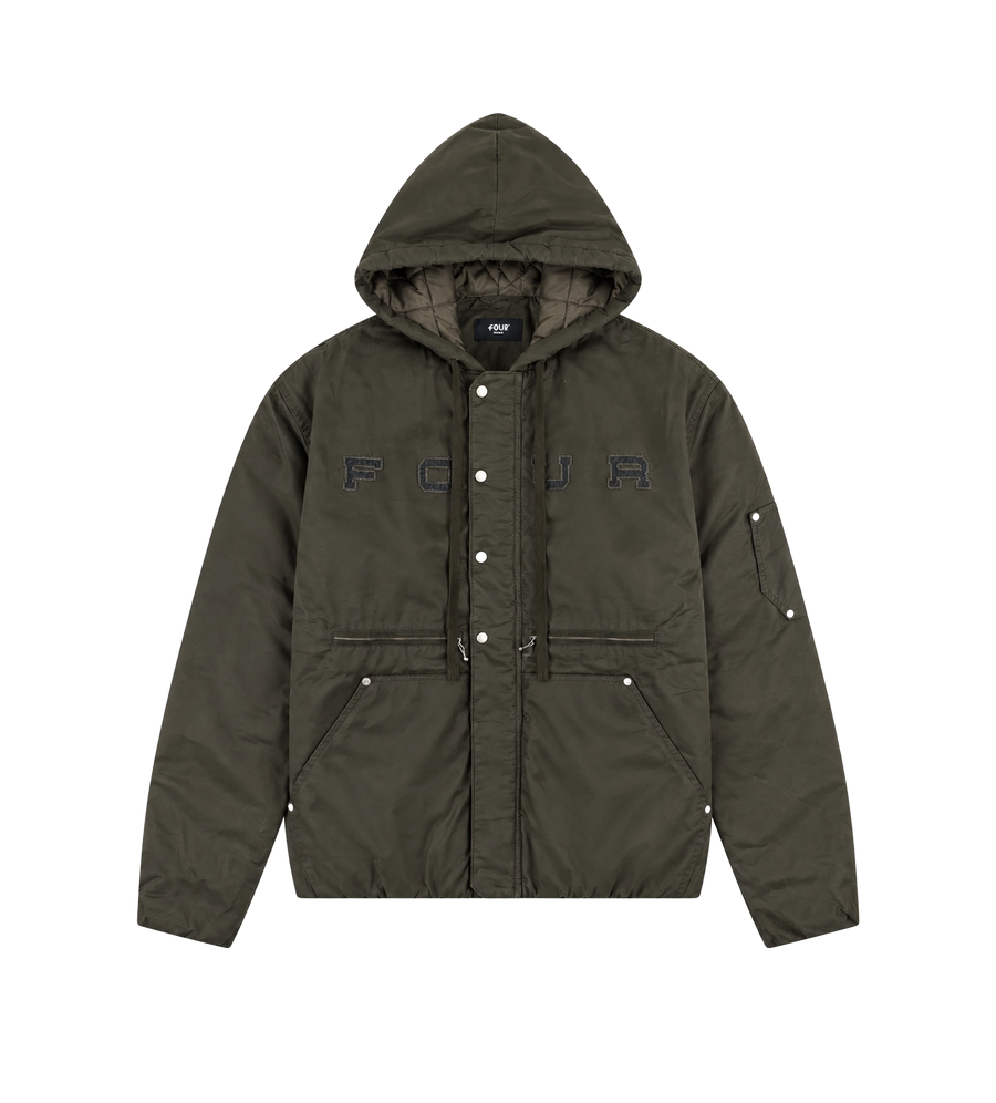 Logo Double Layered Jacket Green