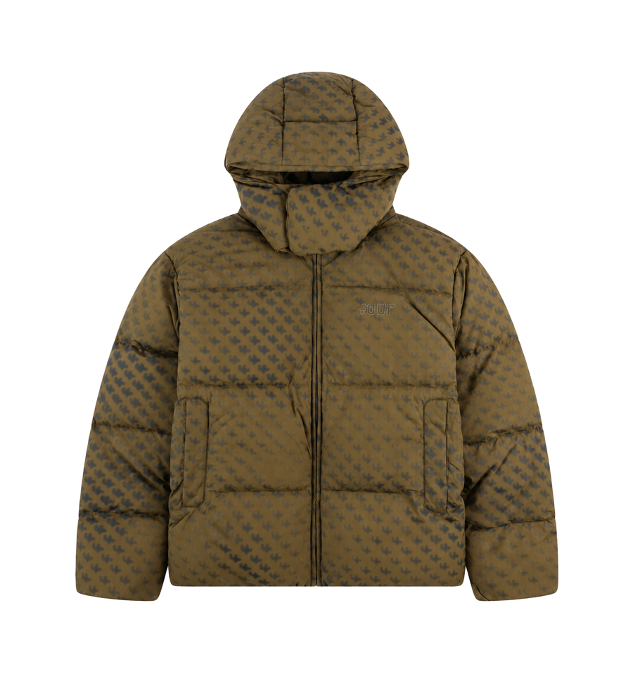 Monogram AOP Puffer Jacket Green