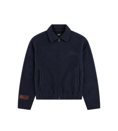 Script Logo Wool Jacket Navy