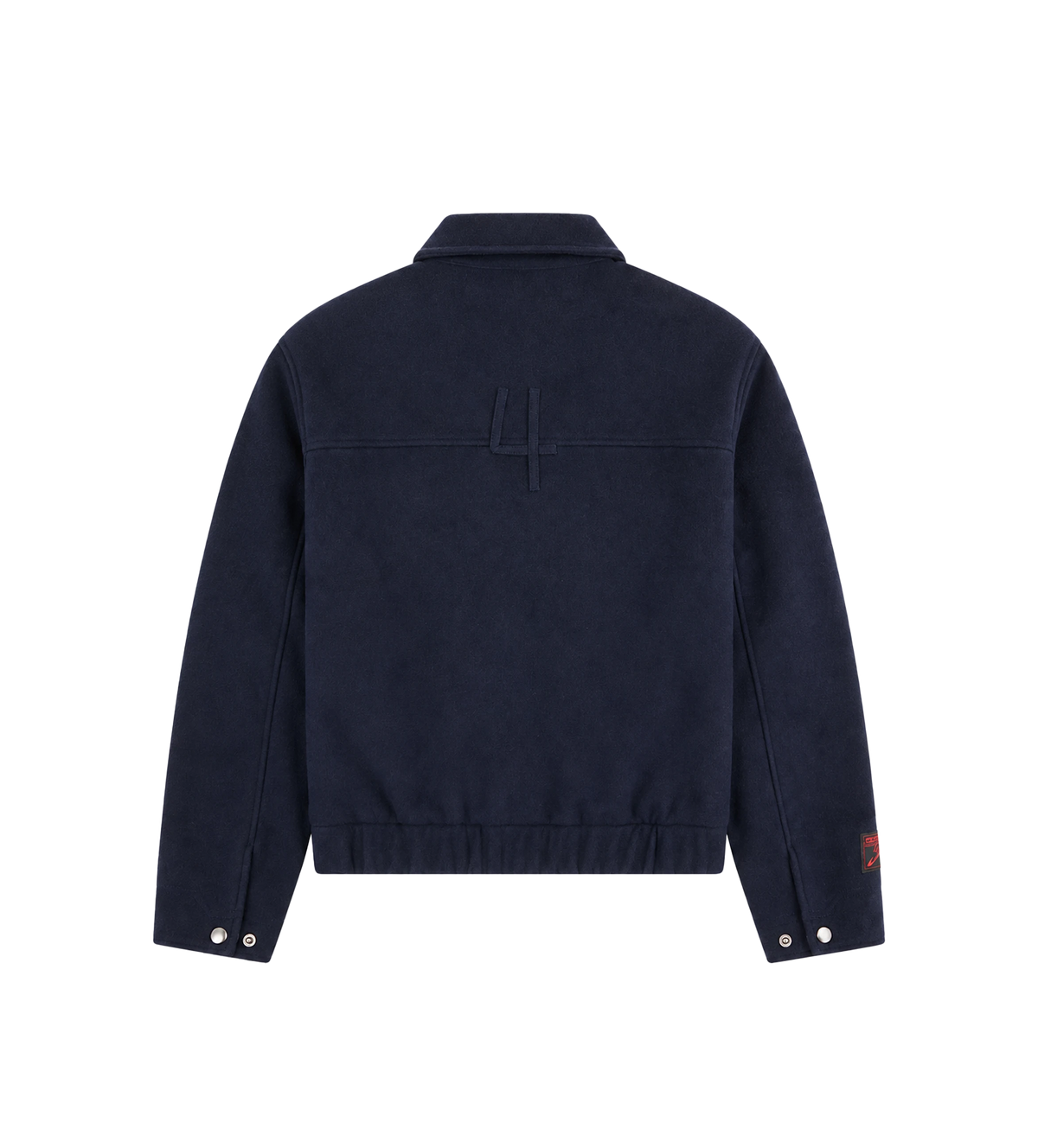 Script Logo Wool Jacket Navy
