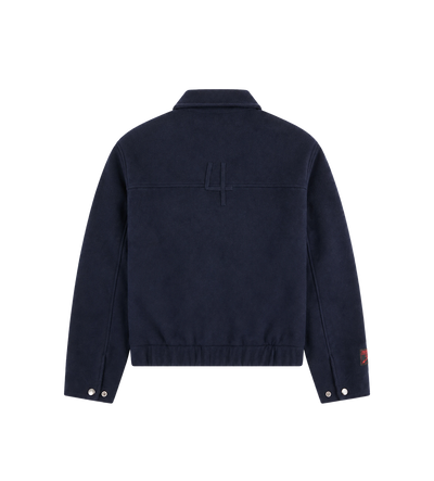 Script Logo Wool Jacket Navy