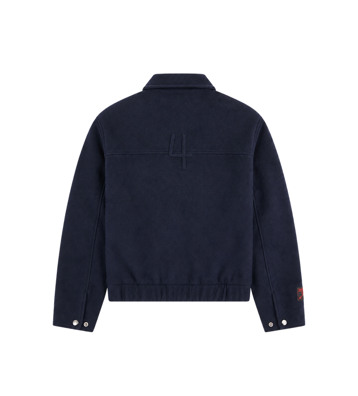 Script Logo Wool Jacket Navy