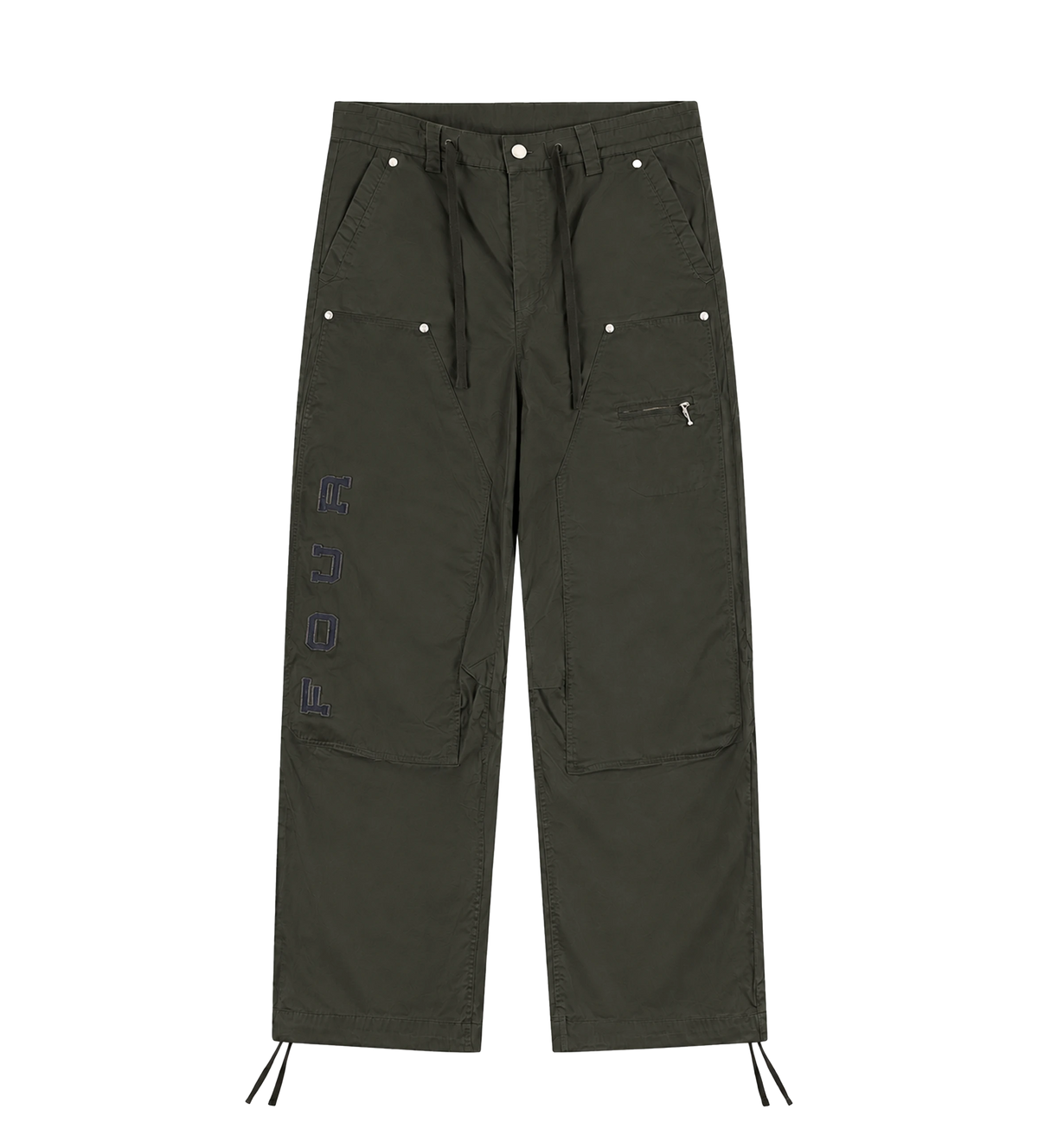 Logo Double Layered Pants Green