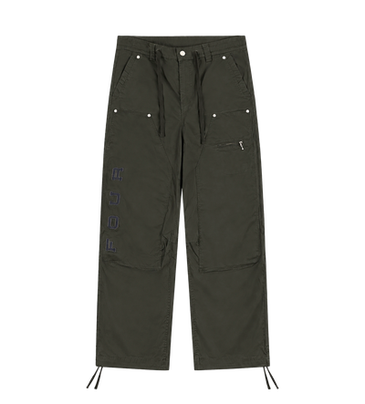 Logo Double Layered Pants Green