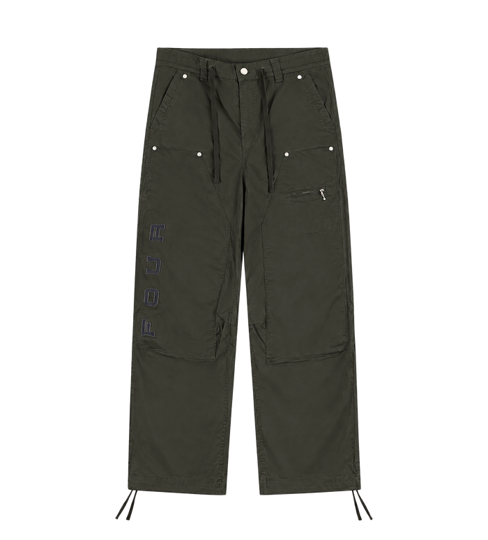 Logo Double Layered Pants Green