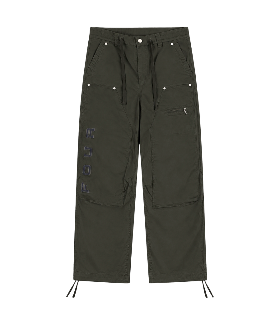 Logo Double Layered Pants Green