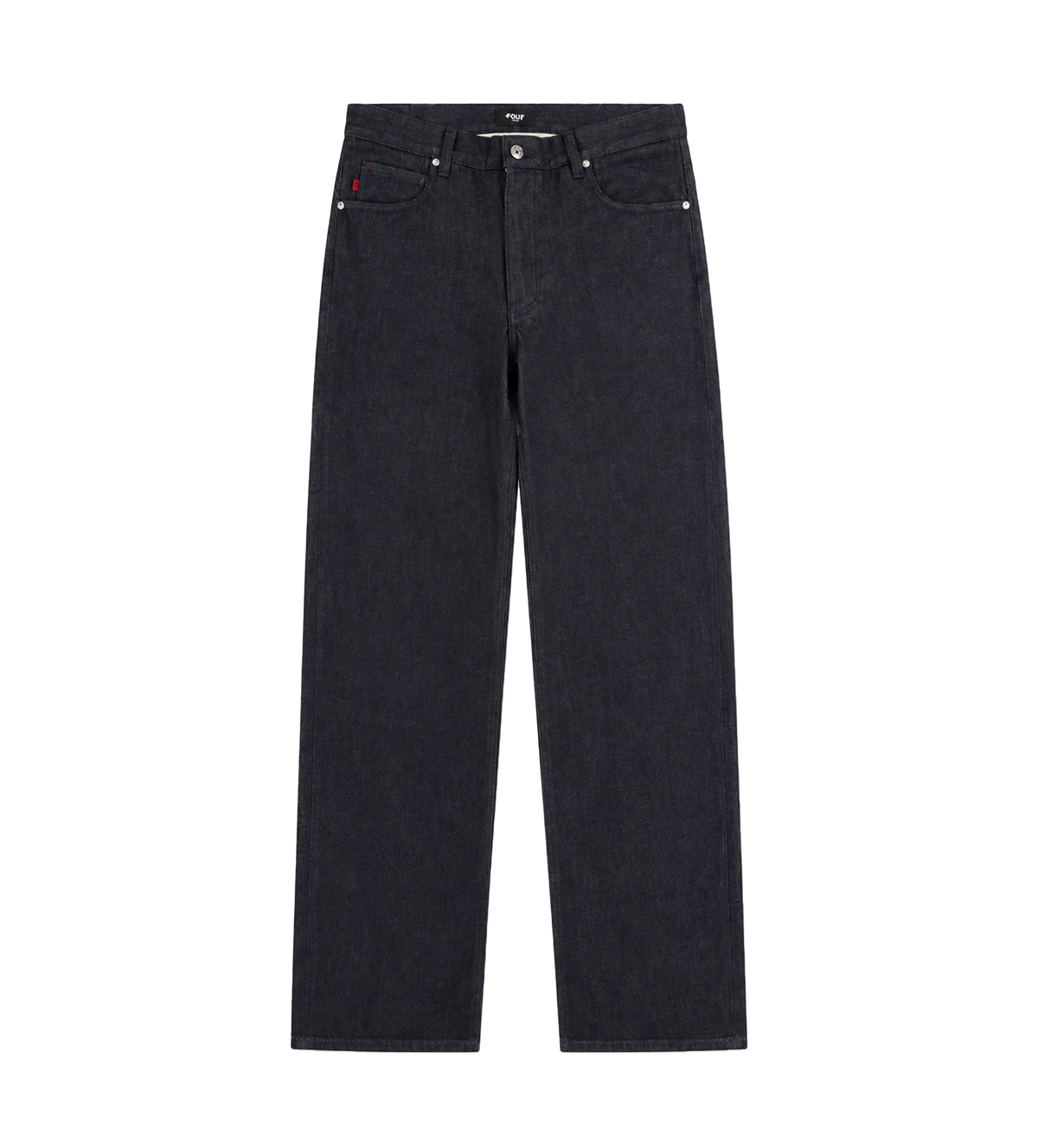 Logo Regular Raw Denim Jeans