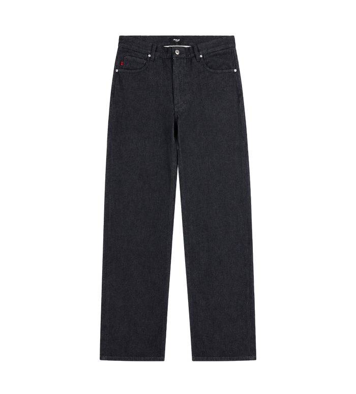 Logo Regular Raw Denim Jeans