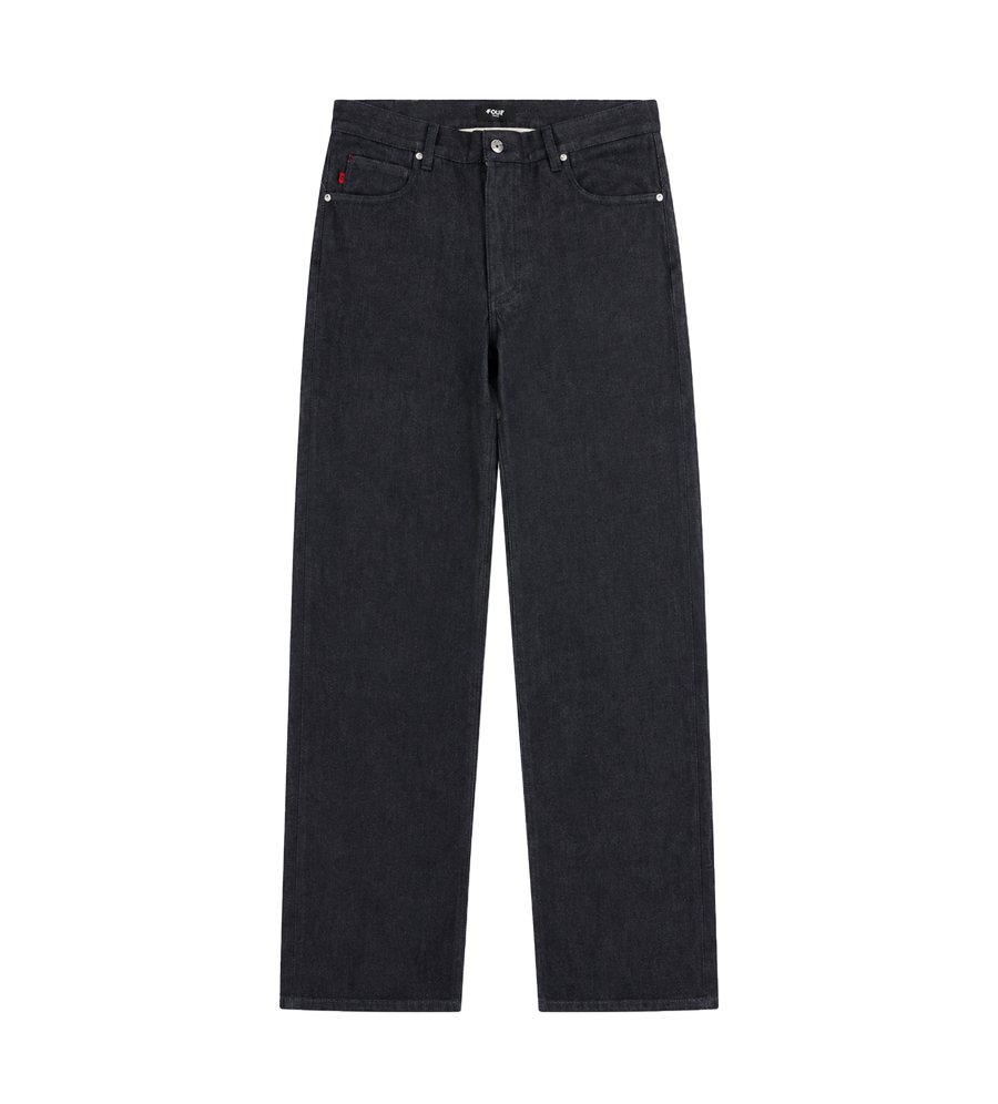 Logo Regular Raw Denim Jeans