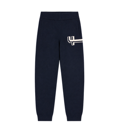 Knitted Pants Cuffed Navy/ White