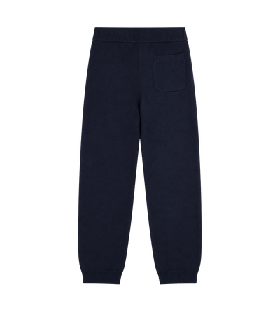 Knitted Pants Cuffed Navy/ White