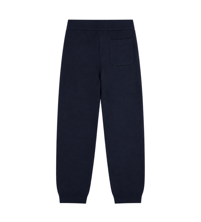 Knitted Pants Cuffed Navy/ White